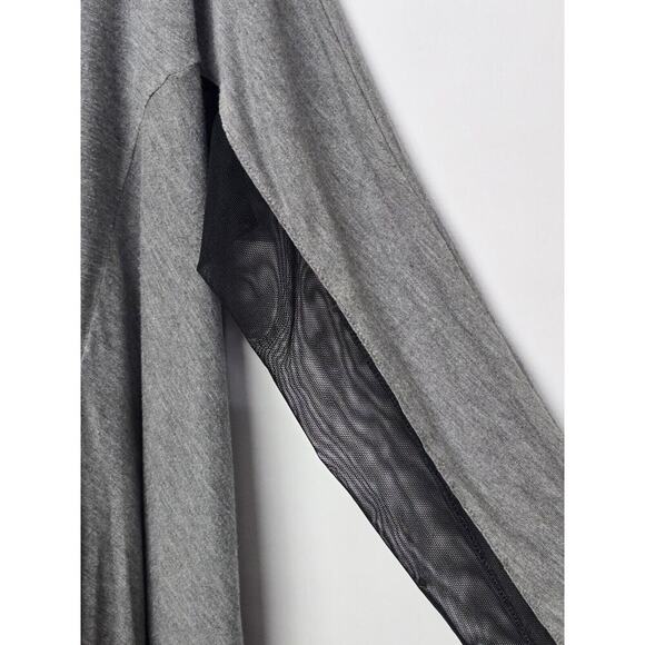 IC Connie K Blouse Womens Medium Black Mesh/ Gray Lagenlook Swing Tunic Size Med - Picture 3 of 7